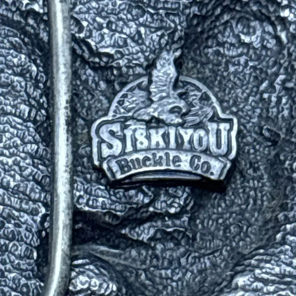 Vintage 1991 Siskiyou silver eagle belt buckle Unisex 3.5x2.5